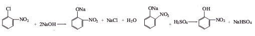 2-Nitrophenol is prepared by reaction of nitrochlorobenzene with sodium hydroxide and sulfuric acid.